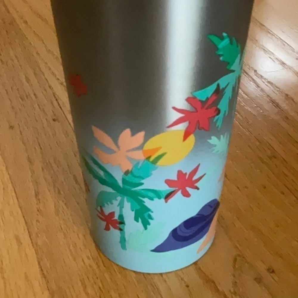 New! Starbucks Summer Beach Mermaid Palm Tree 24 oz Stainless Steel